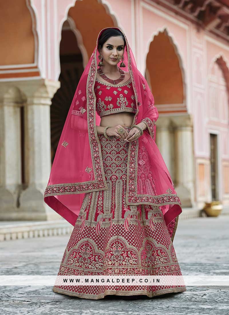 Pakistani Wedding Dresses Dark Pink Lehenga Choli – UY COLLECTION