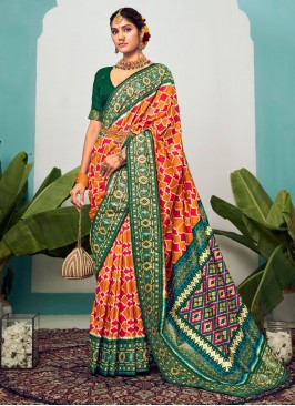 Fascinating Polka Dotted Cotton Silk Classic Saree