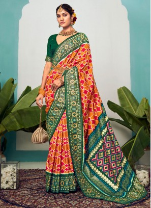 Fascinating Polka Dotted Cotton Silk Classic Saree