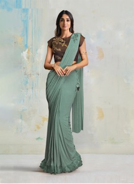 Fetching Embroidered Lycra Classic Saree