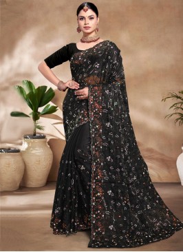 Fine Black Classic Saree