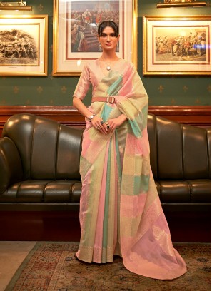 Flamboyant Weaving Traditional Designer Saree
