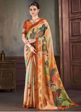 Flattering Multi Colour Traditional Saree