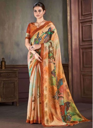 Flattering Multi Colour Traditional Saree