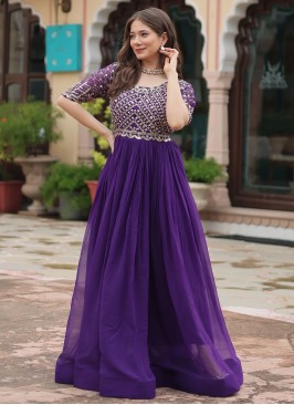 Flattering Sequins Trendy Gown