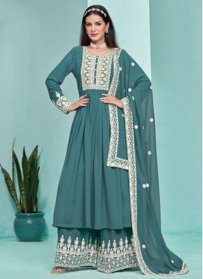 Flawless Faux Georgette Festival Designer Salwar Kameez