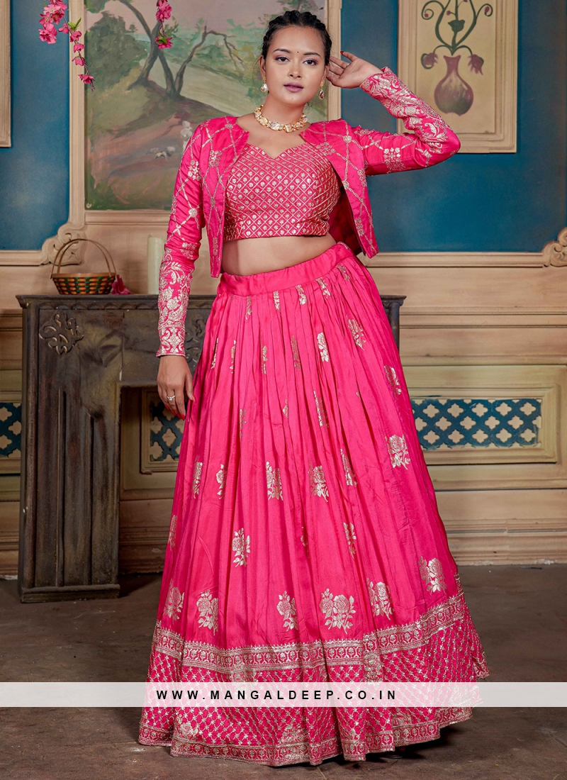 Magenta Pink Lehenga Set. – Shyam Narayan Prasad