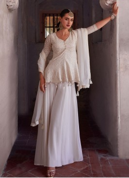 Genius White Ceremonial Designer Salwar Kameez