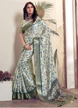 Giccha Silk Multi Colour Trendy Saree
