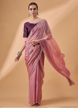 Gilded Pink Ceremonial Saree