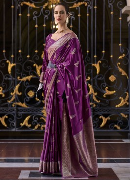 Girlish Satin Silk Festival Traditional Saree