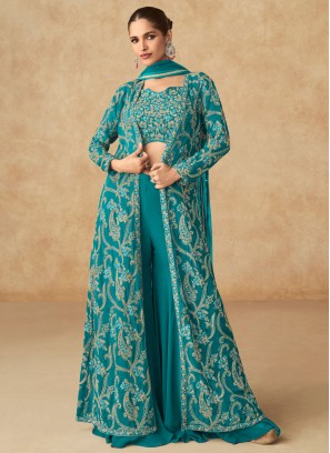 Gleaming Georgette Designer Salwar Kameez