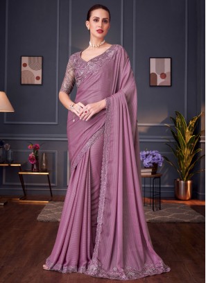 Glitzy Lavender Sequins Trendy Saree