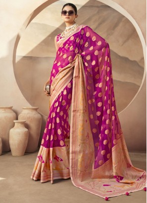 Glorious Weaving Georgette Classic Saree