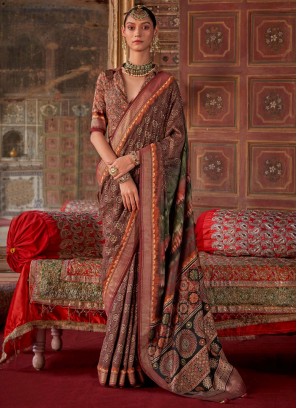 Glossy Silk Designer Saree