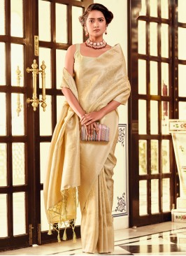 Gold Color Contemporary Saree