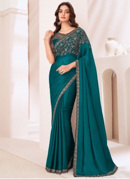 Gratifying Morpeach  Ceremonial Contemporary Saree