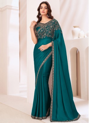 Gratifying Morpeach  Ceremonial Contemporary Saree