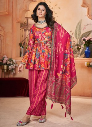 Gratifying Rani Silk Readymade Salwar Kameez