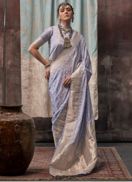 Gratifying Weaving Satin Trendy Saree