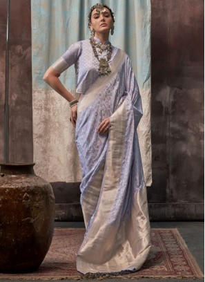 Gratifying Weaving Satin Trendy Saree