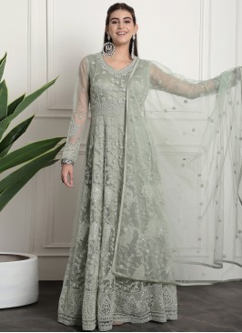 Green Embroidered Salwar Suit