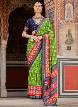 Green Fancy Silk Trendy Saree