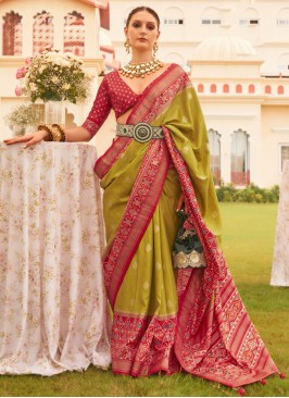 Green Silk Ceremonial Saree