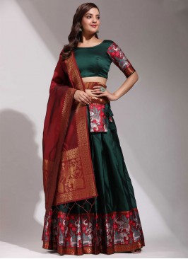 Green Silk Lehenga Choli