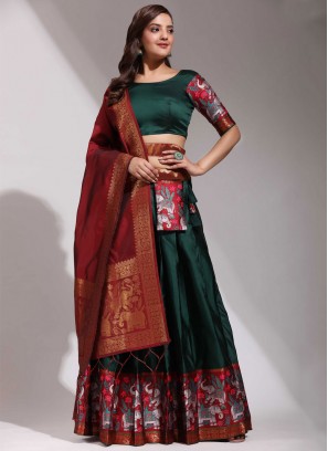 Green Silk Lehenga Choli