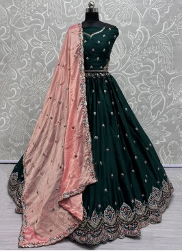 Green Silk Lehenga Choli