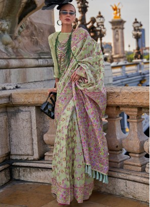 Green Weaving Organza Designer Saree