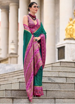 Green Weaving Trendy Saree