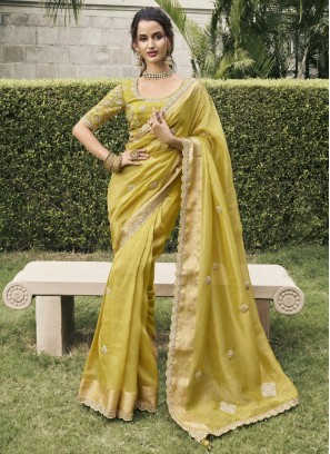 Green Weaving Trendy Saree