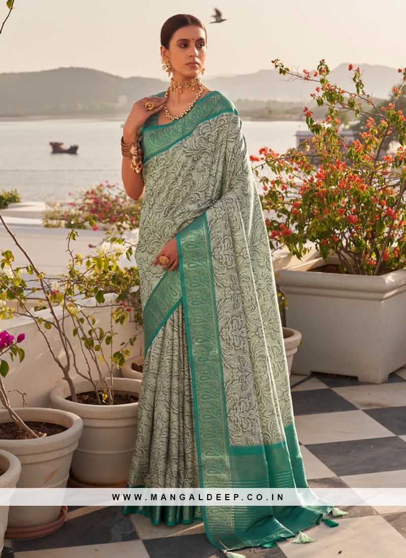 Grey on sale khadi saree