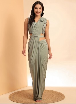 Grey Party Imported Classic Saree