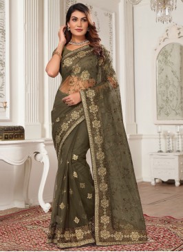 Groovy Net Party Contemporary Saree