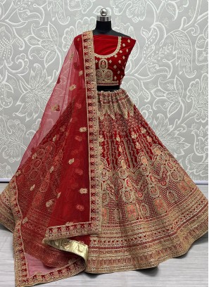 Groovy Red Multi Lehenga Choli