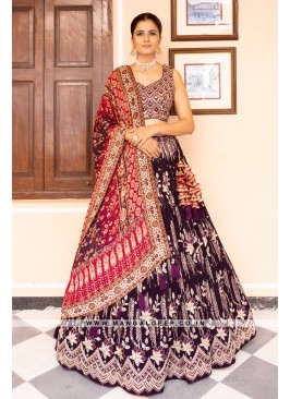 Handcrafted Georgette Ensemble with Vibrant Resham