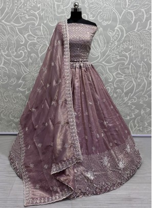 Haute Embroidered Purple Crush Trendy Lehenga Choli