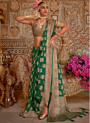 Haute Weaving Georgette Traditional Saree