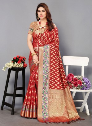 Honourable Weaving Contemporary Style Saree