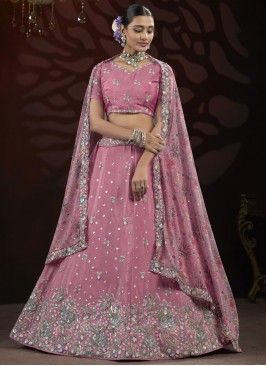 Hot Pink Color Lehenga Choli