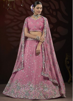 Hot Pink Color Lehenga Choli