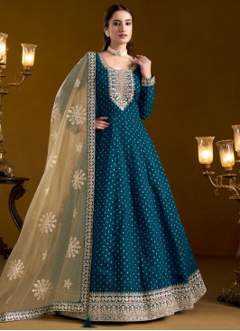 Hypnotic Chanderi Morpeach  Designer Salwar Kameez