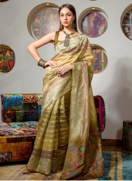 Hypnotic Green Classic Saree