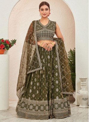 Hypnotic pure-dola Sangeet Readymade Lehenga Choli