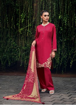 Hypnotizing Muslin Woven Rani Designer Salwar Suit