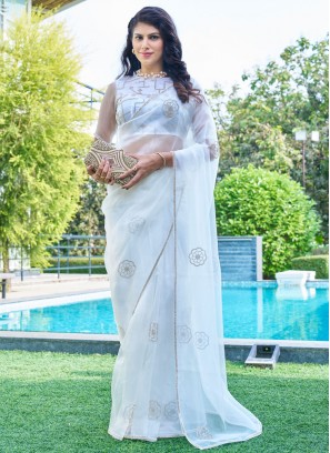 Immaculate Cutdana Organza Contemporary Saree