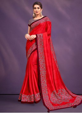 Immaculate Embroidered Designer Saree